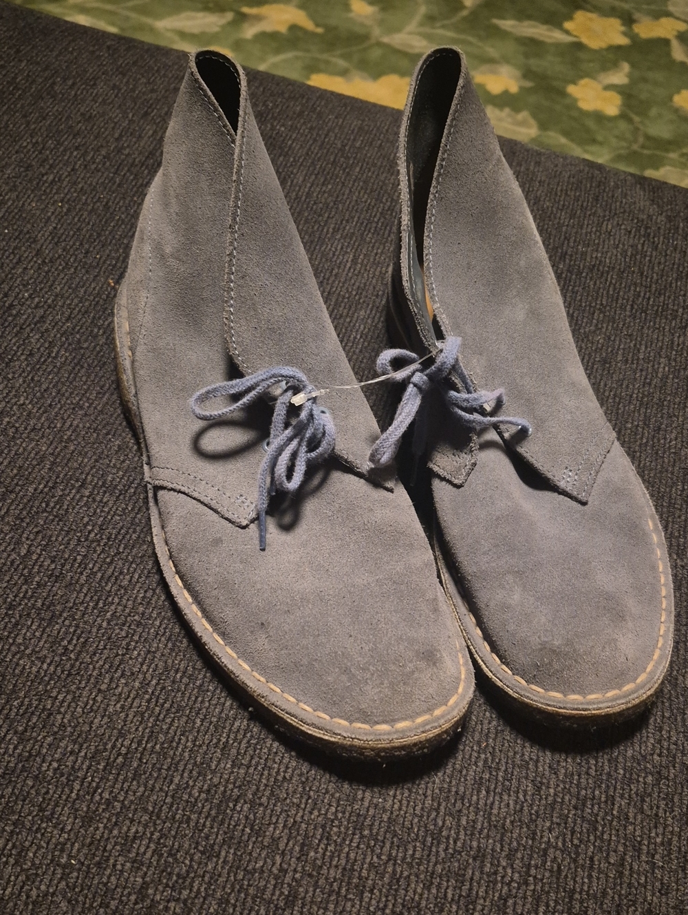 Clarks Men's Blue Suede Chukka Boots